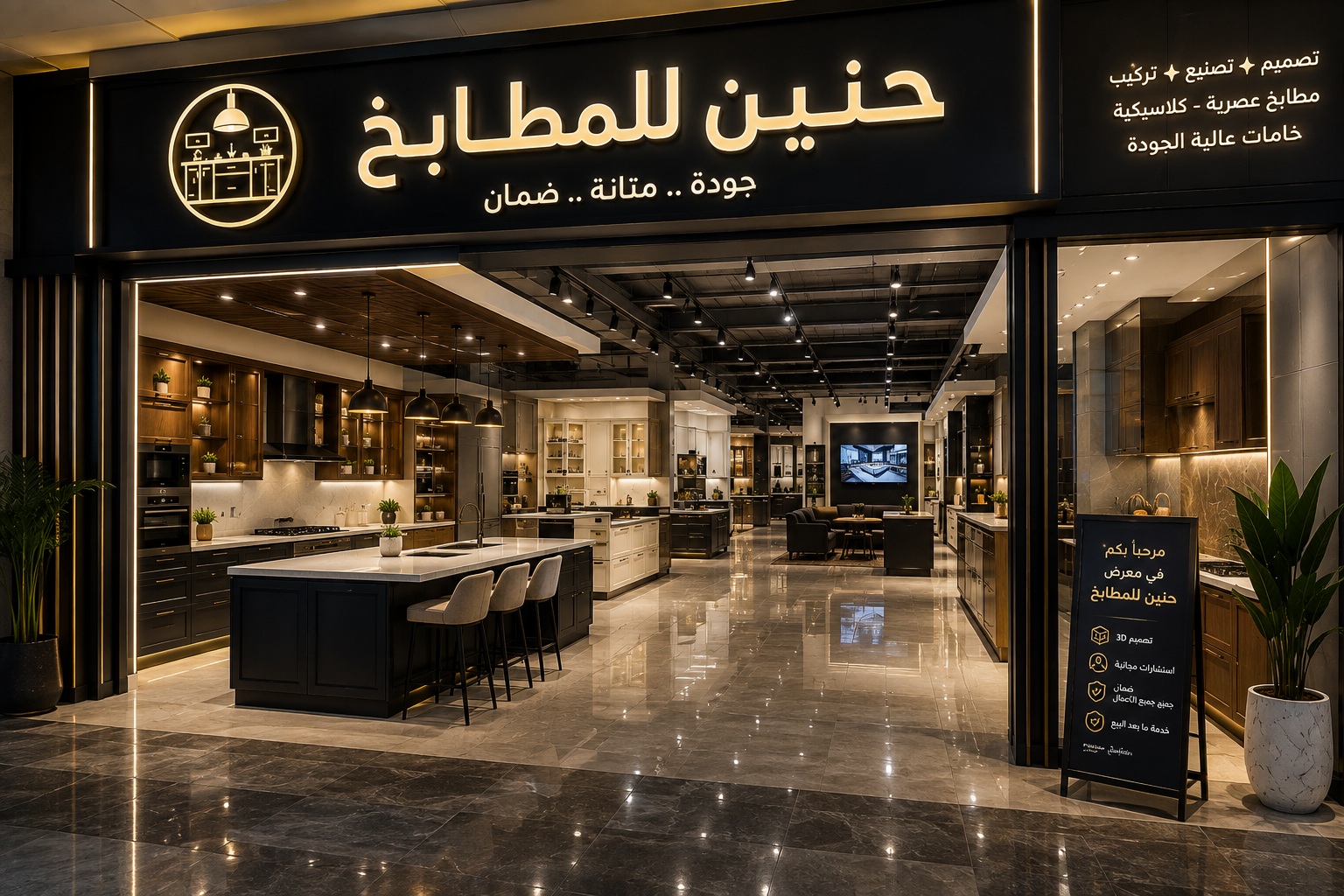 معرض مطابخ جدة يعرض أحدث موديلات المطابخ العصرية والكلاسيكية من حنين للمطابخ